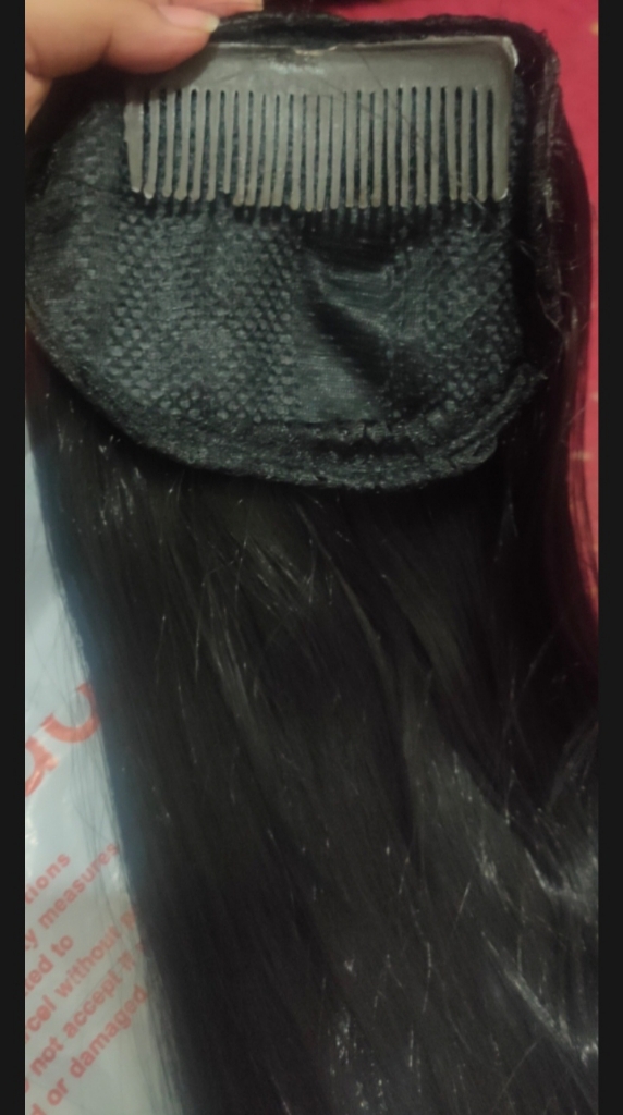 Comb Straight Hair Extension Golden n Black striking - 27Inch