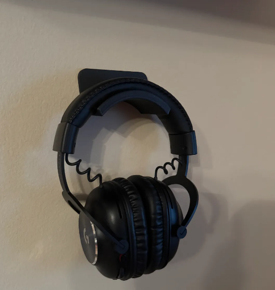 Wall Mount Headphone Holder | Under Desk Headset Hanger | Gaming Headphone Stand | Adhesive Wall Hook for PC, PS5, Xbox & Studio Headsets