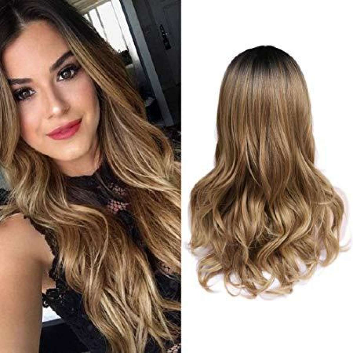 Clip-In Hair Extension for Women - High-Temperature Synthetic Fiber Hair Piece with Secure Clips for Instant Volume & Length - Black, Brown & Golden Shades