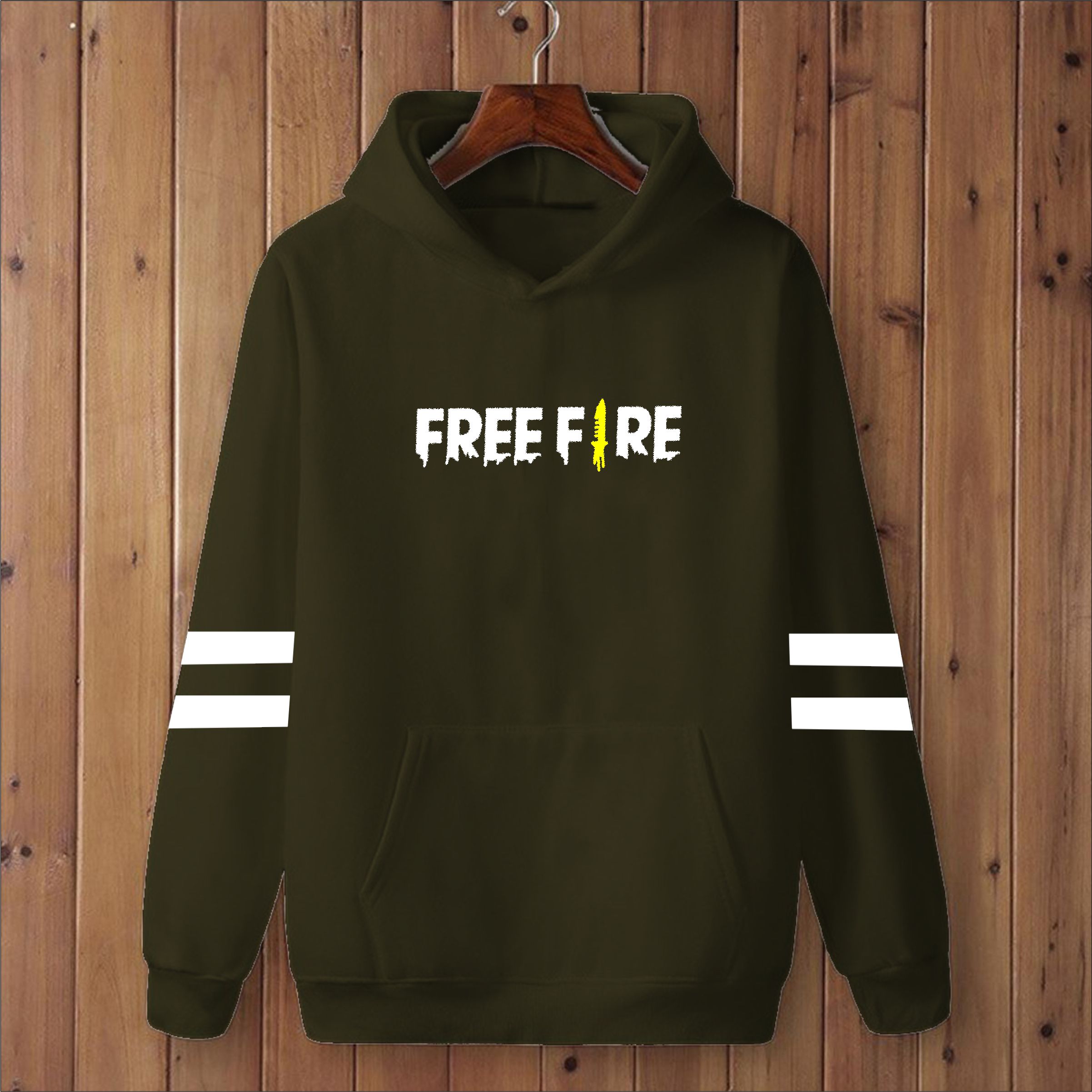 FREE FIRE Printed Hoodies for Men winter pullover