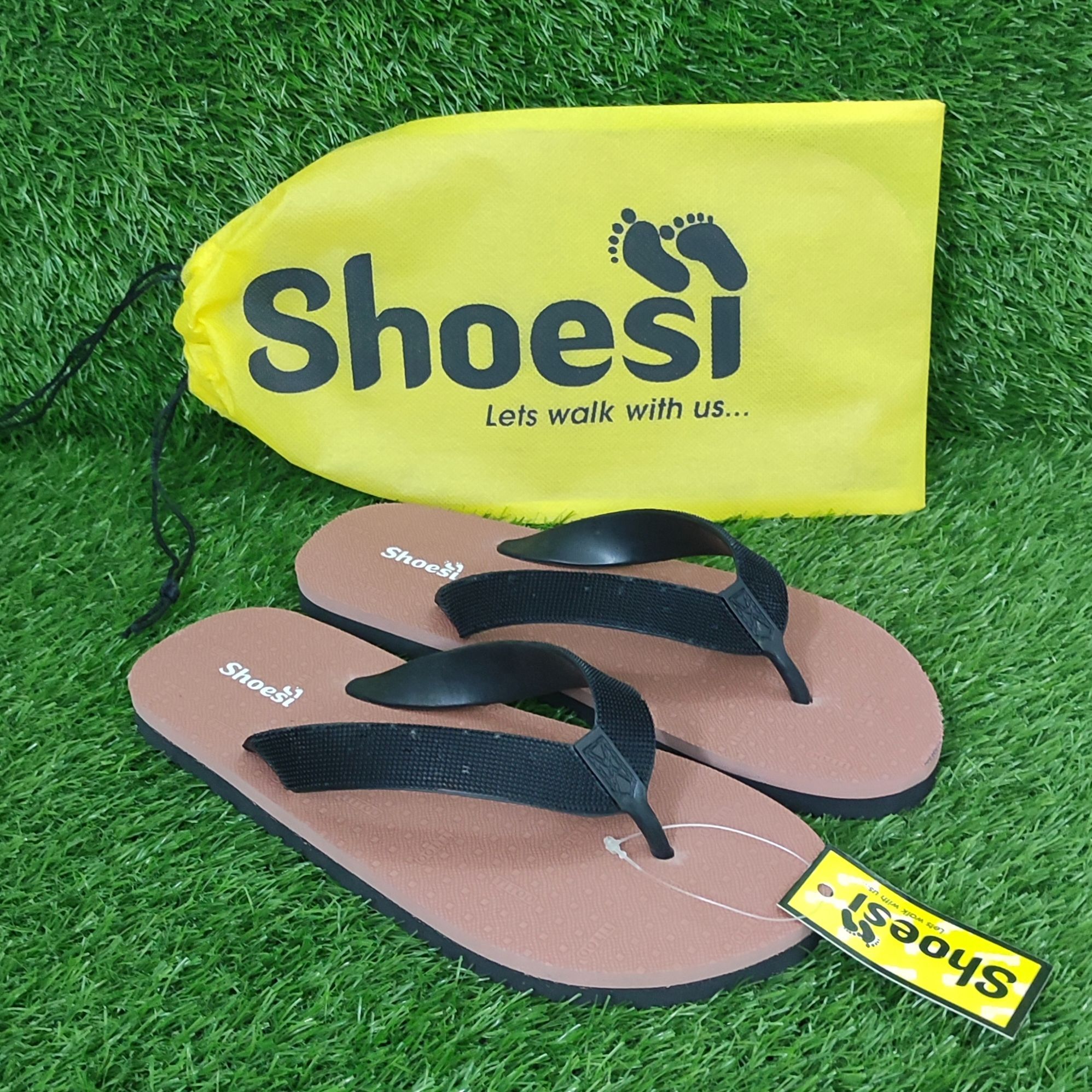 Shoesi | Twinkle Brown Slippers / Flip Flops / Chappal