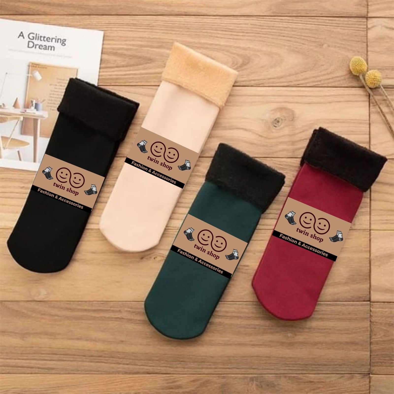 Twin Shop Fall Velvet Plus Thick Warm Socks For Women & Girls| Winter Wool Socks For Women| Ladies Socks
