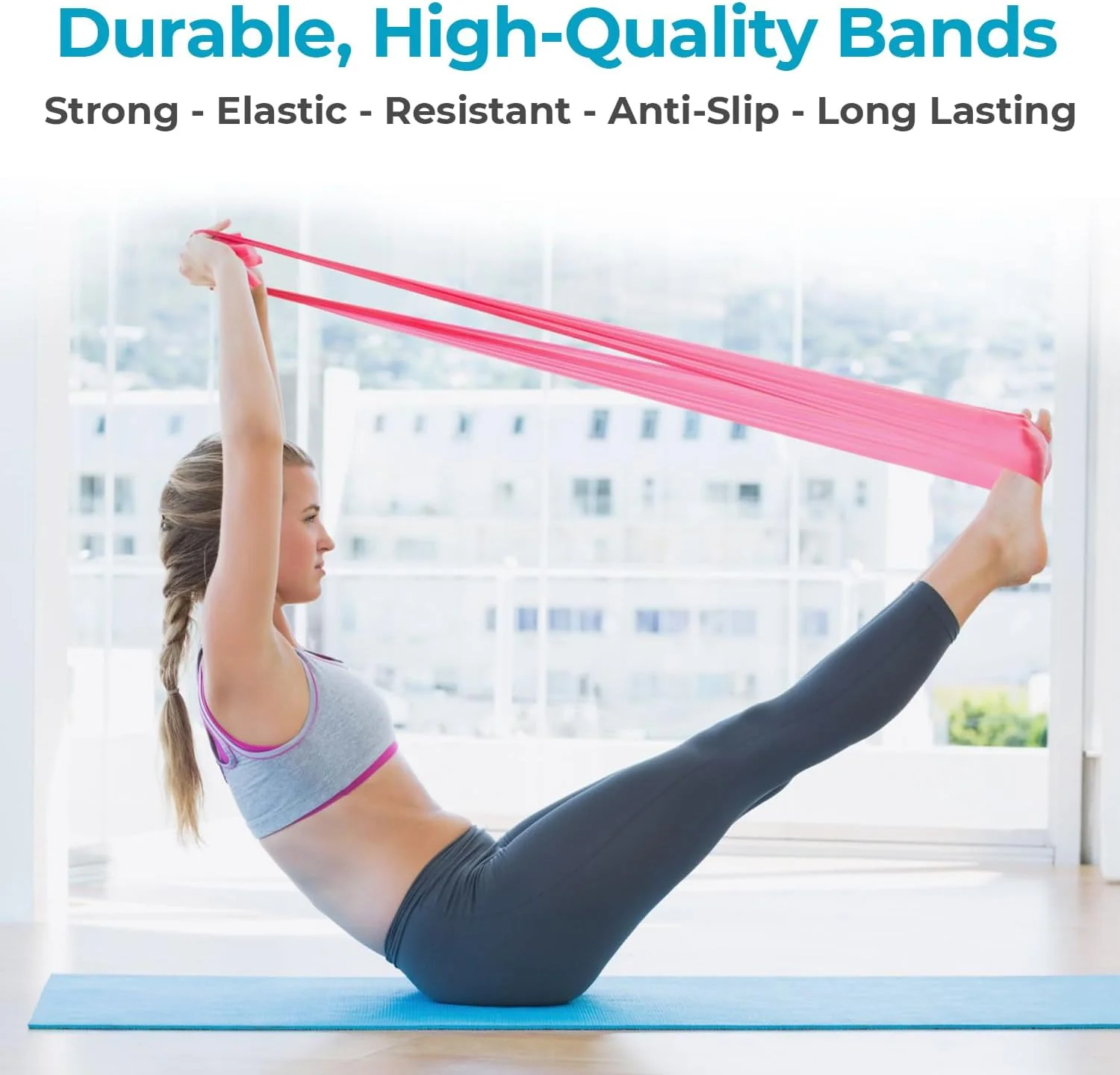 Fitness Band Unisex Yoga Sports Elastic Expander Resistance Bands Elasticas Pull Rope Crossfit Bodybuildiing - 1 Piece Random Color