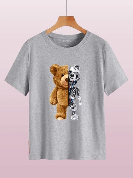 Summer Collection Robot Skull Printed New Stylish T-shirt For Men and Boys