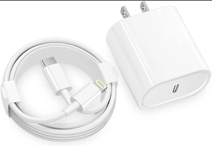 20 watt Fast Charger With Cable Type C To Lightening 2pin 20 watt PD Charger Compatible With Phone 7, 8, X, 11, 12, 13, 14