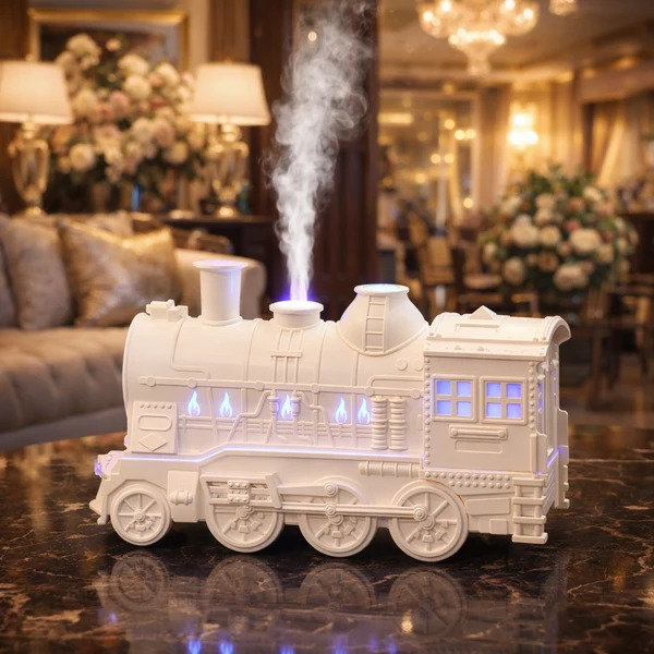 Creative Train Aroma Diffuser | Ultrasonic Cool Mist Humidifier with Dual Spray, LED Ambient Light & Remote Control - Any More Variety Available