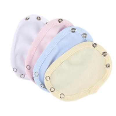 4 Pcs Baby Bodysuit Extender – Cotton Baby Onesie Snap Extenders | Baby Jumpsuit, Romper, Clothes Extender for Newborn & Infant