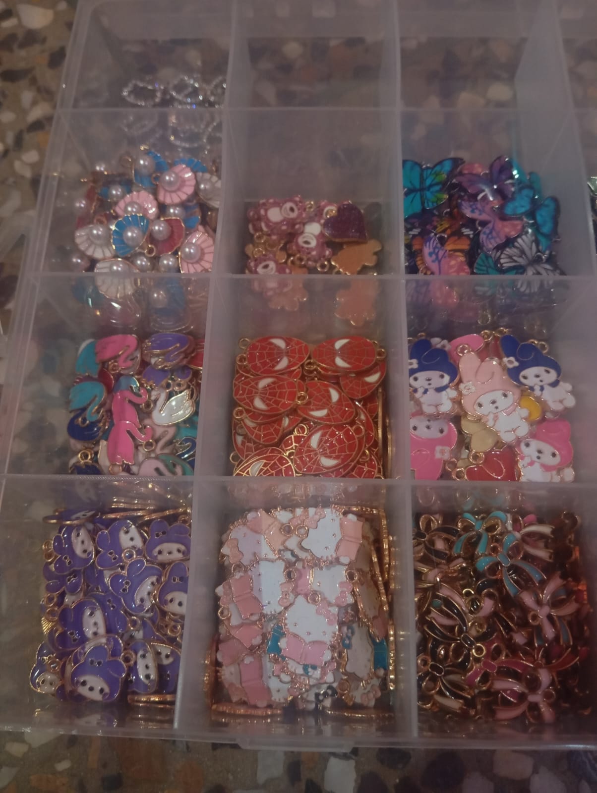 Charms for Bracelet & Jewellery Making | Enamel Metal Cartoon, Butterfly, Heart, Flower & Cute Character Charms | DIY Necklace, Earrings, Keychain, Phone Charm Craft Accessories for Kids and Adults (26 Charms in total)