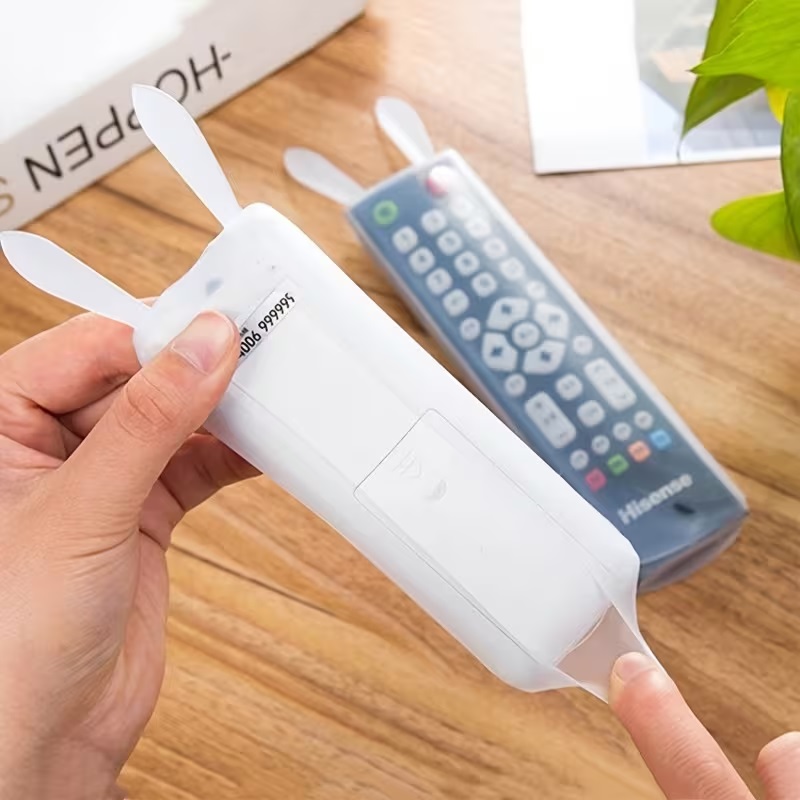 Silicone TV / AC Remote Control Cover Rabbit Air Condition Control Protection Pouch Waterproof Fluorescence Dust Remote Control Cover(Small) rabbit remote control case, silicone air conditioner remote cover, tv remote silicone sleeve