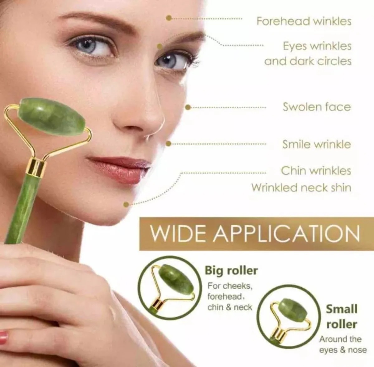 Original Gua Sha Facial Tool, Natural Jade Stone Board Guasha Massage Tool Self Care for Face Body Relieve Muscle Tensions Reduce Puffiness