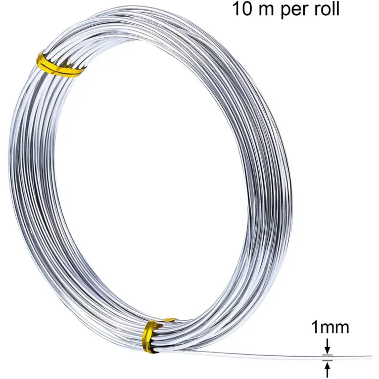 Aluminium Wire 1mm 10 Meters Silver Golden Bendable Metal Craft Wire for  Making DIY Crafts Aluminum Art and Craft Material Jewellery Making  Accessories