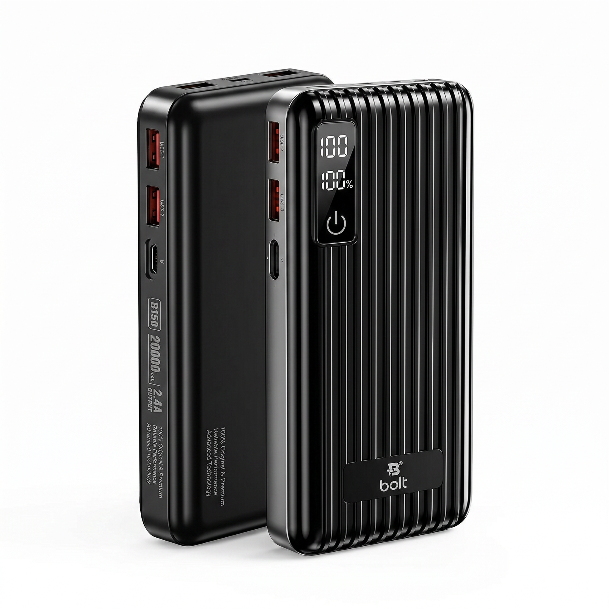 Original 20000mAh Fast Charging Power Bank Portable Power Bank with LED Digital Display, Dual USB Output High Speed Charger Compatible with all devices