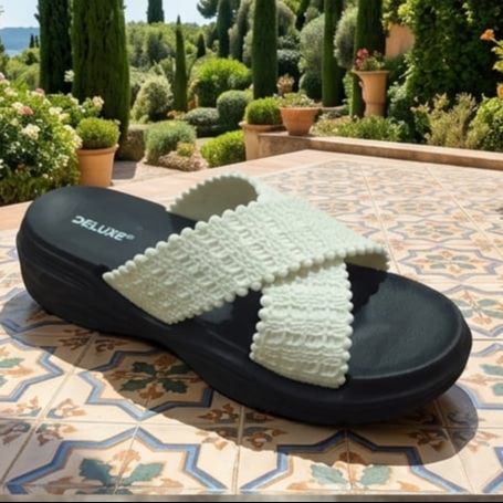 Deluxe Footwear Thick Sole Ladies Slipper | Soft Cloud Cushion Waterproof Sandals for Women | Lightweight Anti-Slip Summer Slides