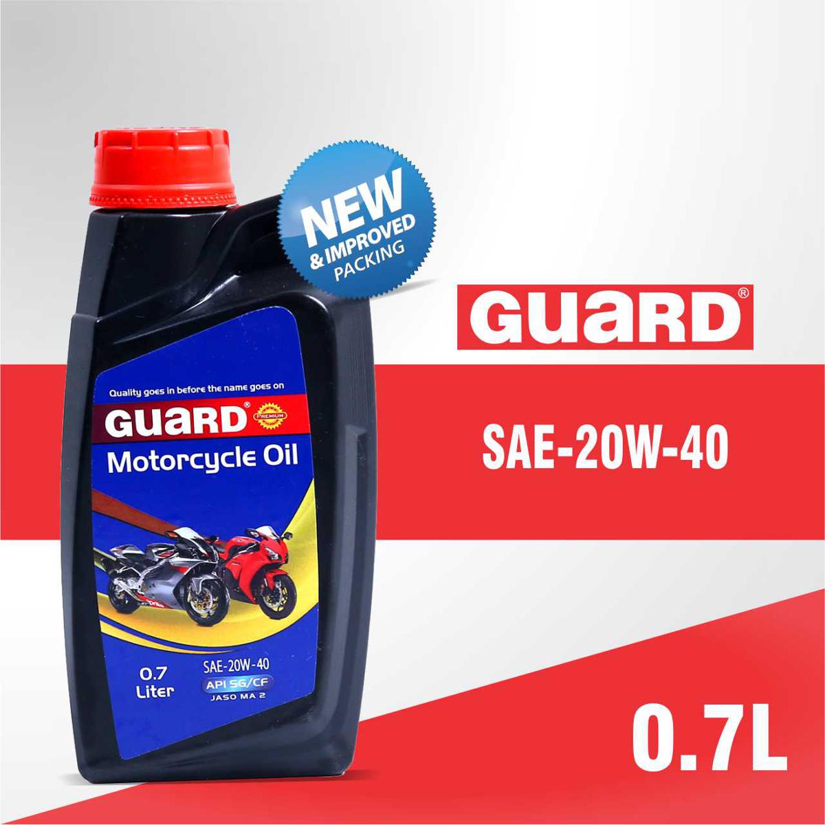 GUARD Motor Cycle Oil 20W-40 (0.7 LTR) 0.7 Litre Bike Gasoline Engine Petrol Engine Motor Oil Engine Oil Lubricant Mobil Oil