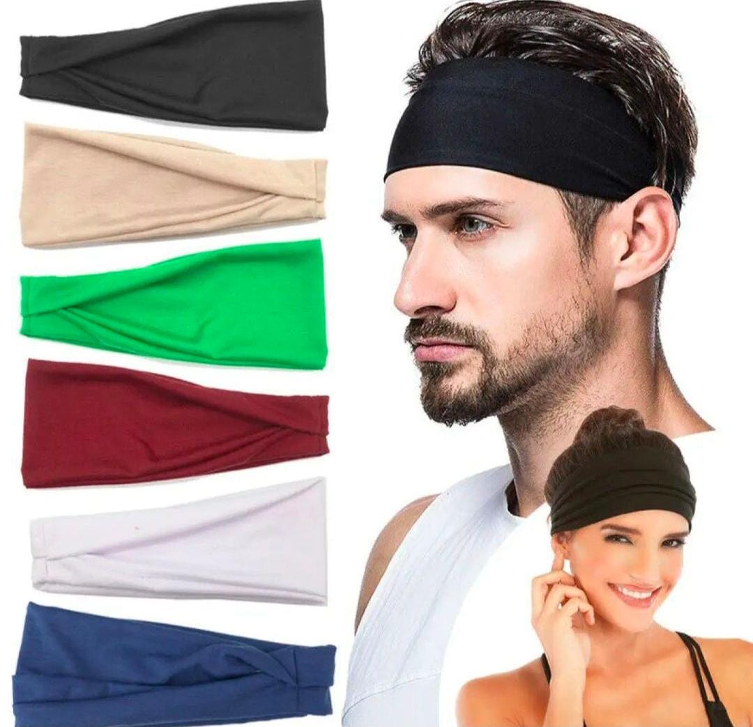 Sports Fitness Headband For Men and Women - Strechable Hair Sweatband price in Pakistan