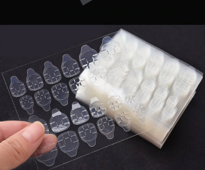 12 Pcs Nail Extension Stick Tools Transparent Double Side Adhesive Tapes Glue Sticker