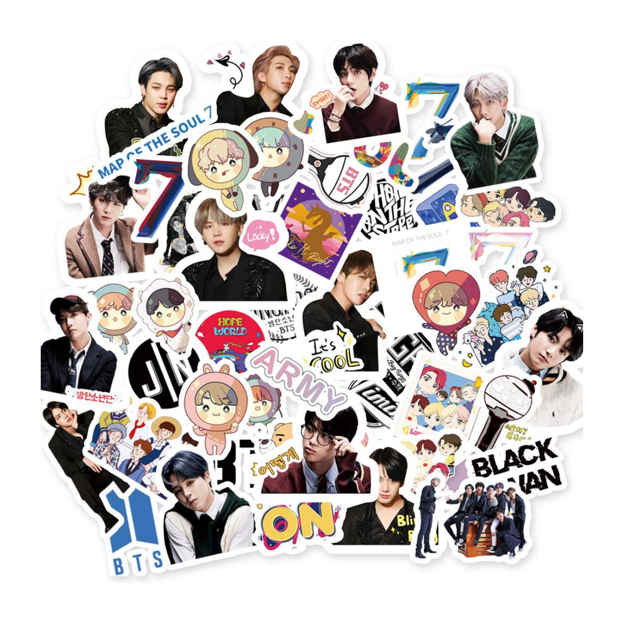 BTS Stickers 10,20,50,100 PCS cutout Korean Bangtan Boys, BTS water proof stickers |  journaling stationery sticker | BTS stickers | kpop stickers