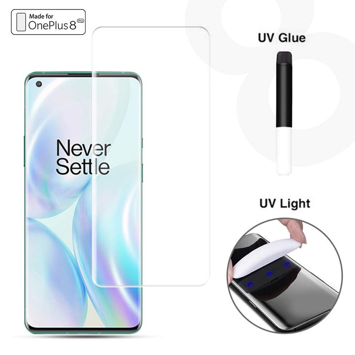 oneplus 8 uv curved tempered glass