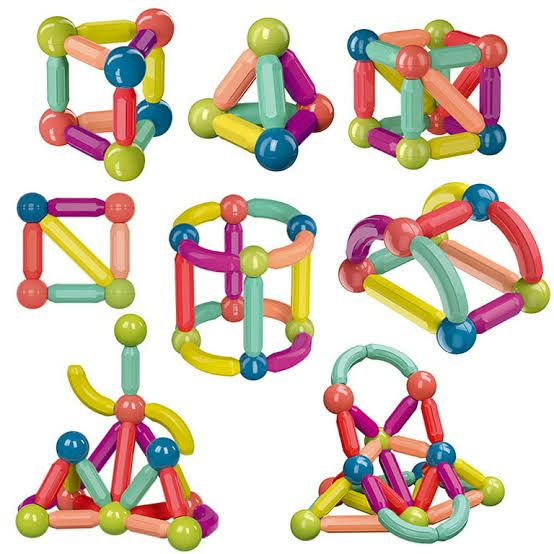 25/36/42/64PCS Magnets Toy Blocks, Children's Early Educational Toys Set, Magnetic Building Sticks Kit Kids Gift for Age 3+, Recreational Building Sticks Block Set, Family Games