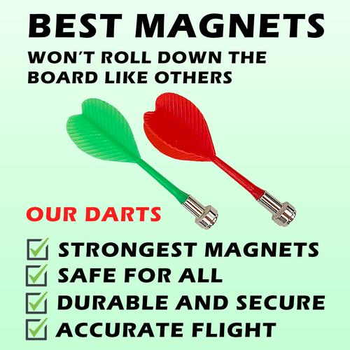 3/6/9/12 Pcs Magnetic Darts Without Dart Board, Safe Plastic Wing Target Game Toys, 3.1 Inches, for Kids and Adults Multicolor