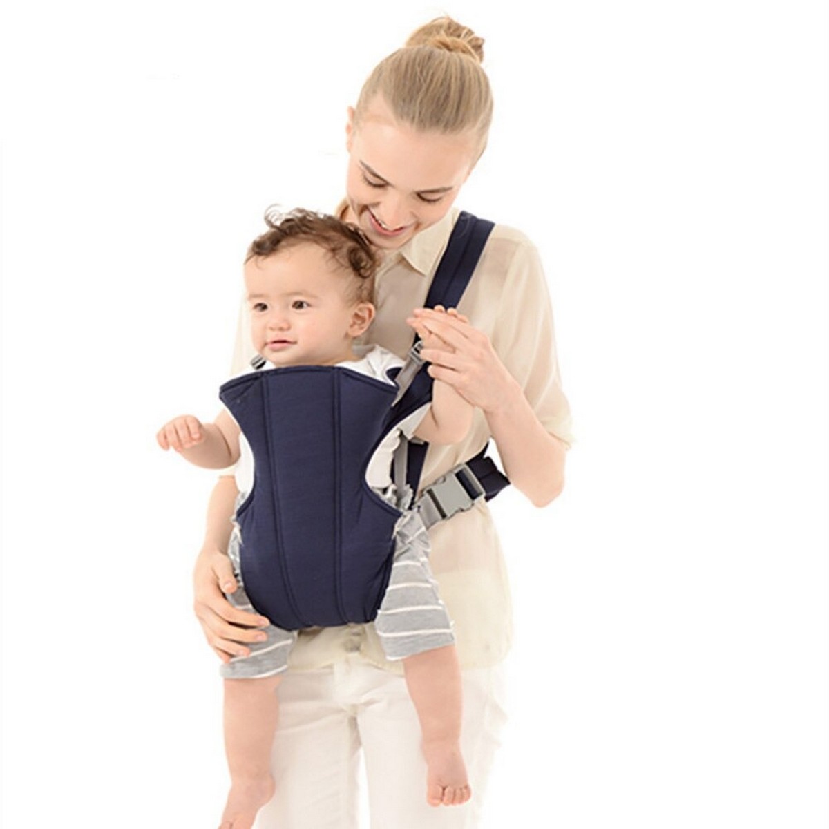 2-in-1 Multifunctional Baby Carrier Belt with Hip Seat – Newborn & Toddler Carrying Backpack | Baby Safety Belt for Bikes, Cars & Outdoor Travel | Comfortable & Adjustable for Moms