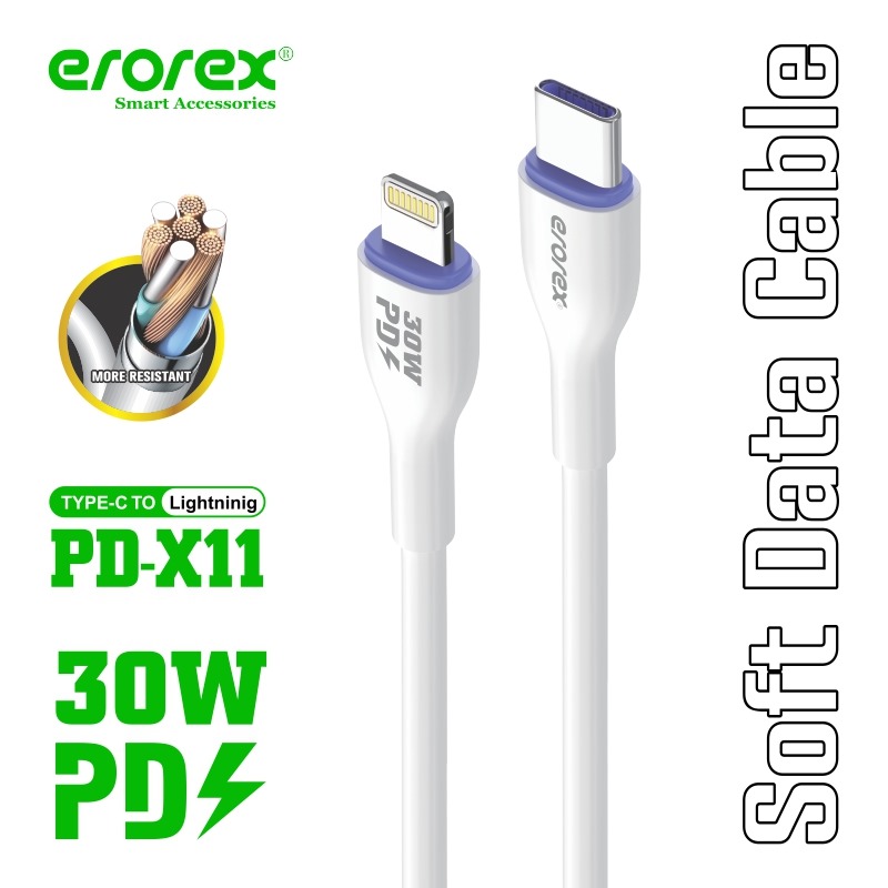 Erorex PD Data Cable PD-X11 Quick Charging and High Quality Flexible & Soft Cable