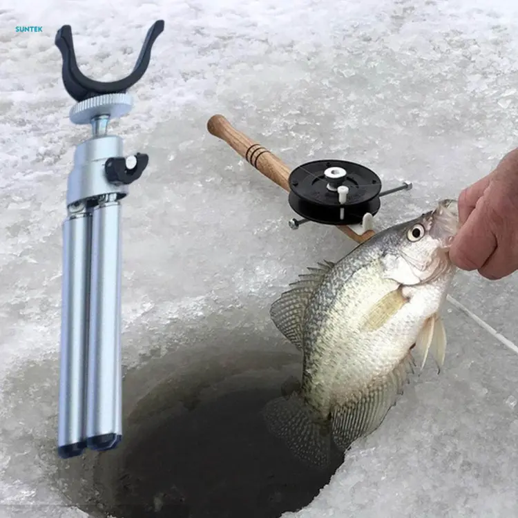 Fishing Pole Holder Ice Fishing Rod Tripod Alloy Fishing Gear