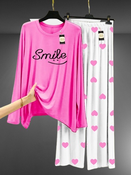 Smile Mini Heart Printed Trouser (001)