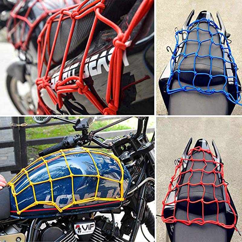 Rete Elastica Per Bici O Auto - 6 Ganci, 30x30 Cm, Nero, Per Bagagli - Foto 9