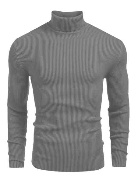 Men's Slim Fit High Neck  - Winter Warm Long Sleeve Turtleneck Highneck For Boys