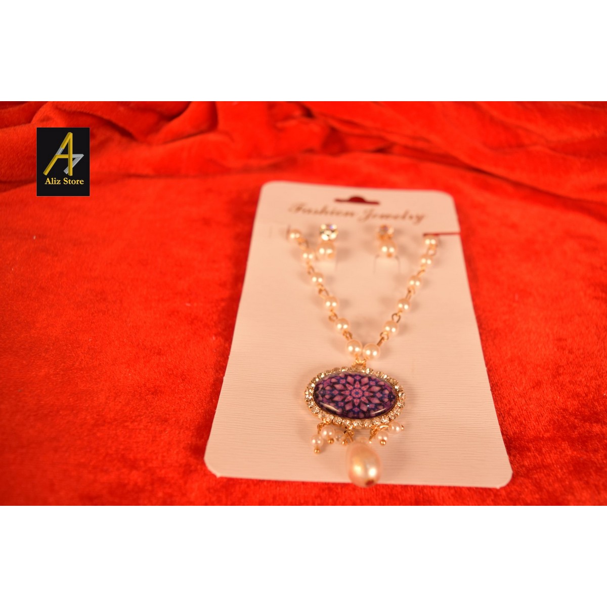 3D style pendant necklace with earrings for girls necklace for women fashion jewelry trending online jewellery