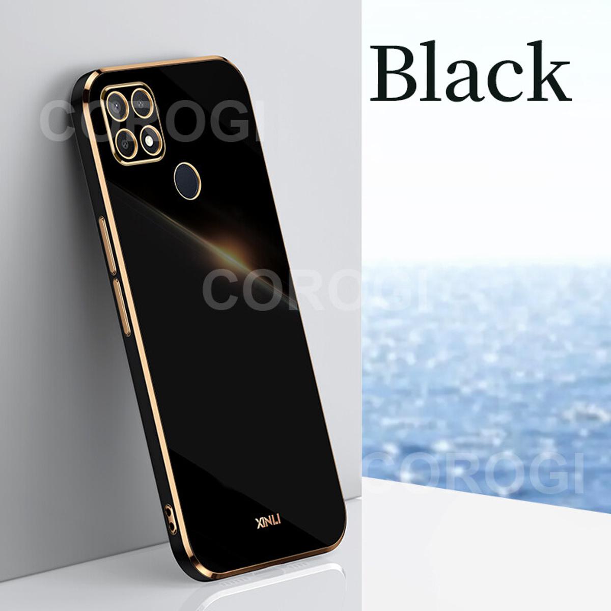 DOINK Custodia Antiurto Per Realme C25Y / C25-Y - PC+TPU Con Cavalletto - Protezione Completa - Nero