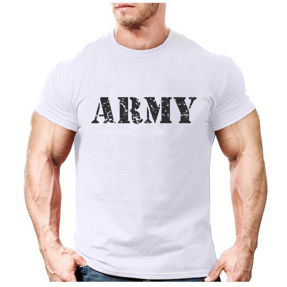 Men's Commando Style  T Shirt T-Shirt Tee   Cotton Sweat T-Shirt Half Sleeves   Army Printed  Gym Wear Suit for Boys & Girls
