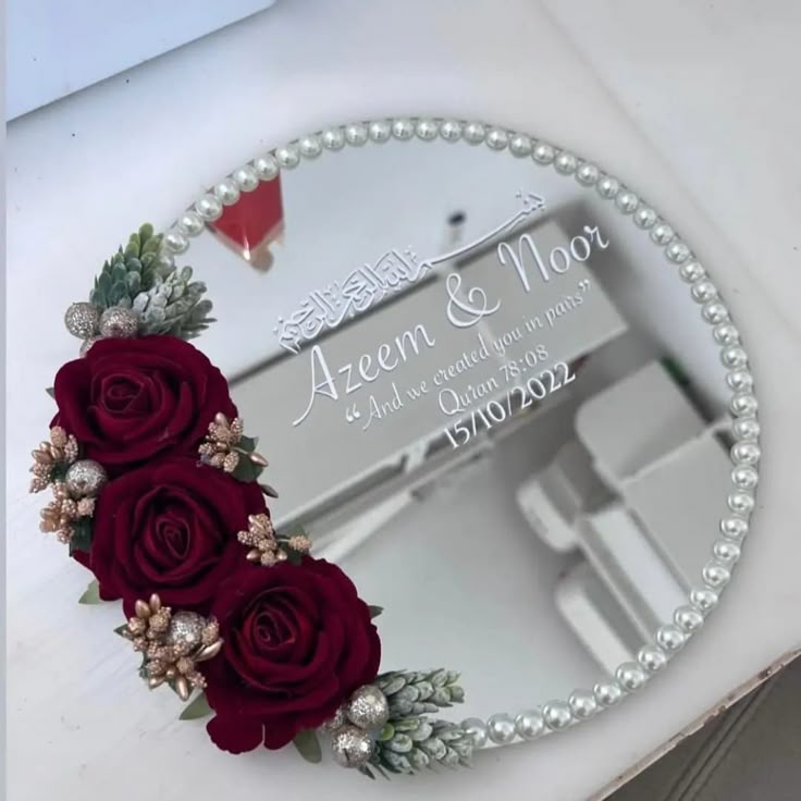 ring tray for nikkah ring tray for engagement ring tray ring tray for wedding ring tray mirror ring tray engagement nikkah tray with wedding tray Mirror tray for engagement rings and nikah pens. nikkah accessories and nikkah gift