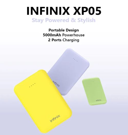 New Infinix XP05 12W 5000MAH Power Bank 100% Original