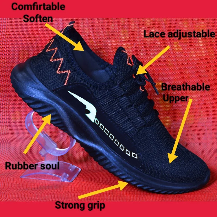 Mens Exercise Sports & outdoor Comfortable Light Weight Sneakers Shoes For Mens Running Walking Gym Fashion Breathable Shoes For Boys Summer Winter All Season Sneaker Shoes