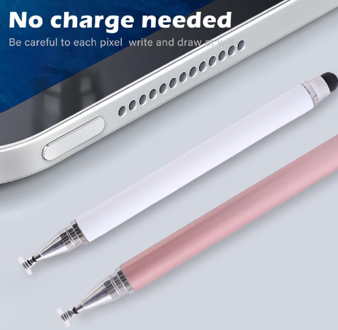 2 in 1 Stylish Universal Stylus Pen for Tablet Mobile Phone Pad Screen Podazz |  Stylish Universal Practical Dual-use Capacitive Tablet Stylus Pen Exquisite Double-headed Silicone Disc Drawing Tablet Phone Capacitor Pen