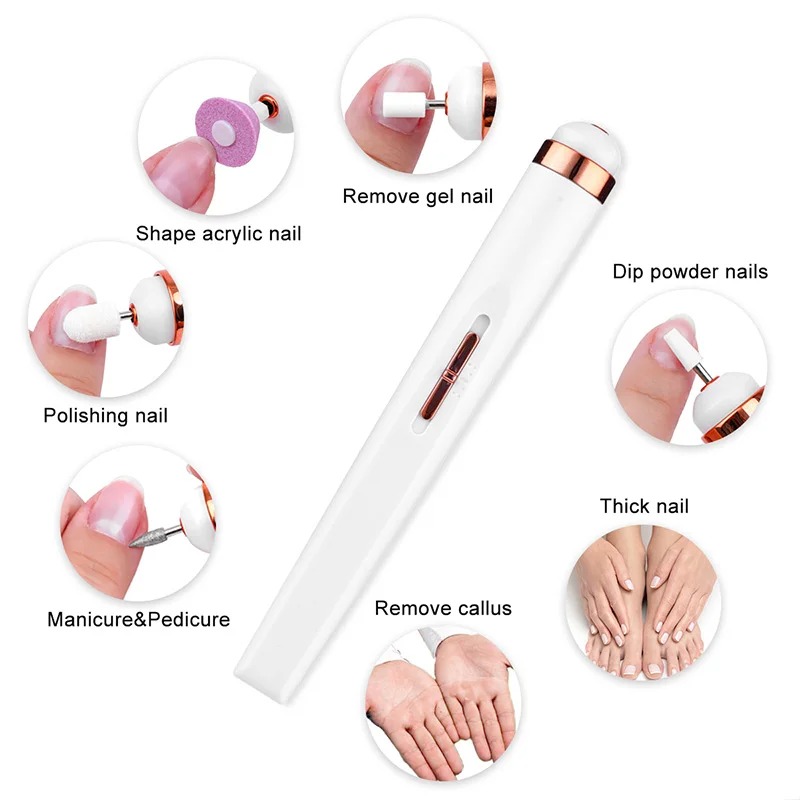 Professional Electric Nail Drill Set for Pedicure & Manicure - 20,000 RPM with Milling Cutters & Nail File Polishing Equipment Deal Plus