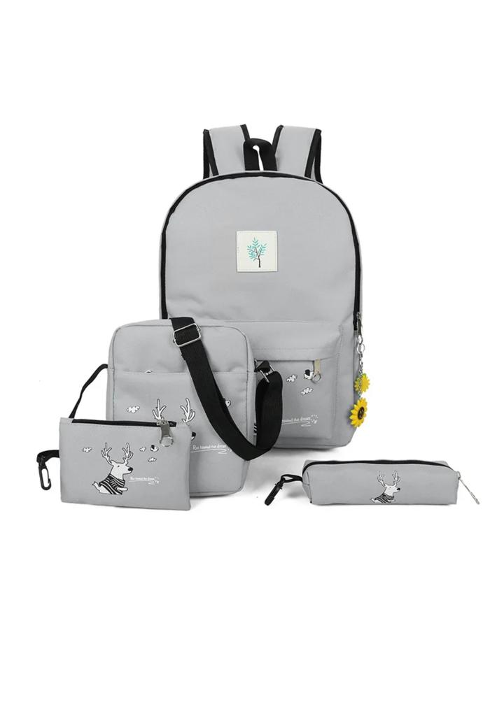 4pcs backpack Children School Bags For Girls Boys Canvas SchoolBag ...