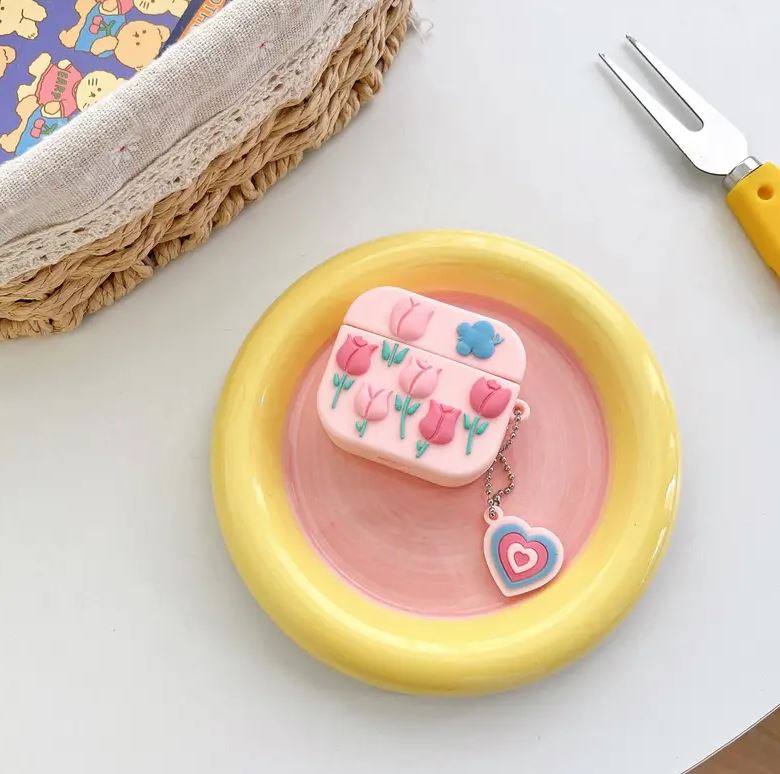 Cute Character 3D Silicone Protective Case Compatible for 𐤠irpods Pro 1 & 2 Case With Hook 𐤠irpods Protective Cover