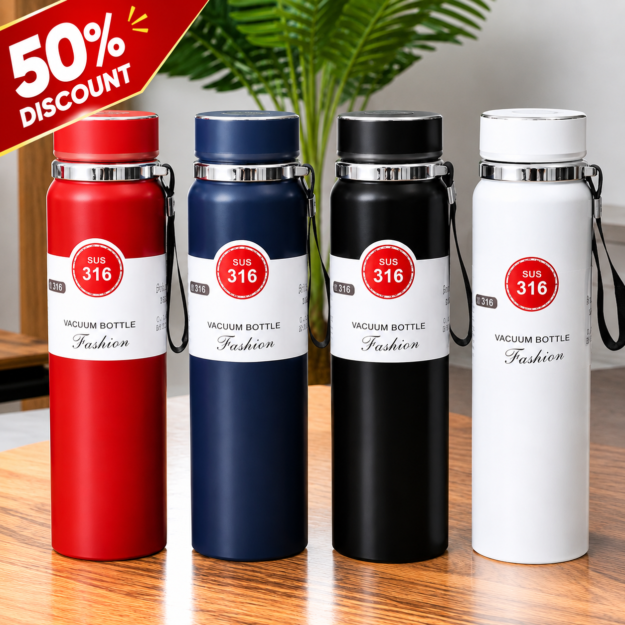 1000ml  Stainless Steel Water Bottle / Steel  Bottle / School Bottle /Accessories / Vacuum Insulated  Sports Flask / Leak Proof BPA Free Hot & Cold Water Bottle  Eco Friendly Gym Bottle | Multicolor