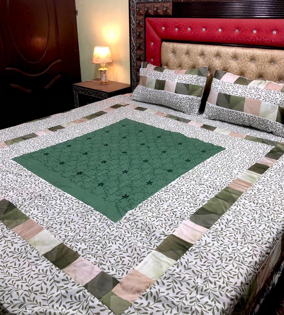 Bedsheets king size patchwork in cotton size 94x94 inches Daraz.pk