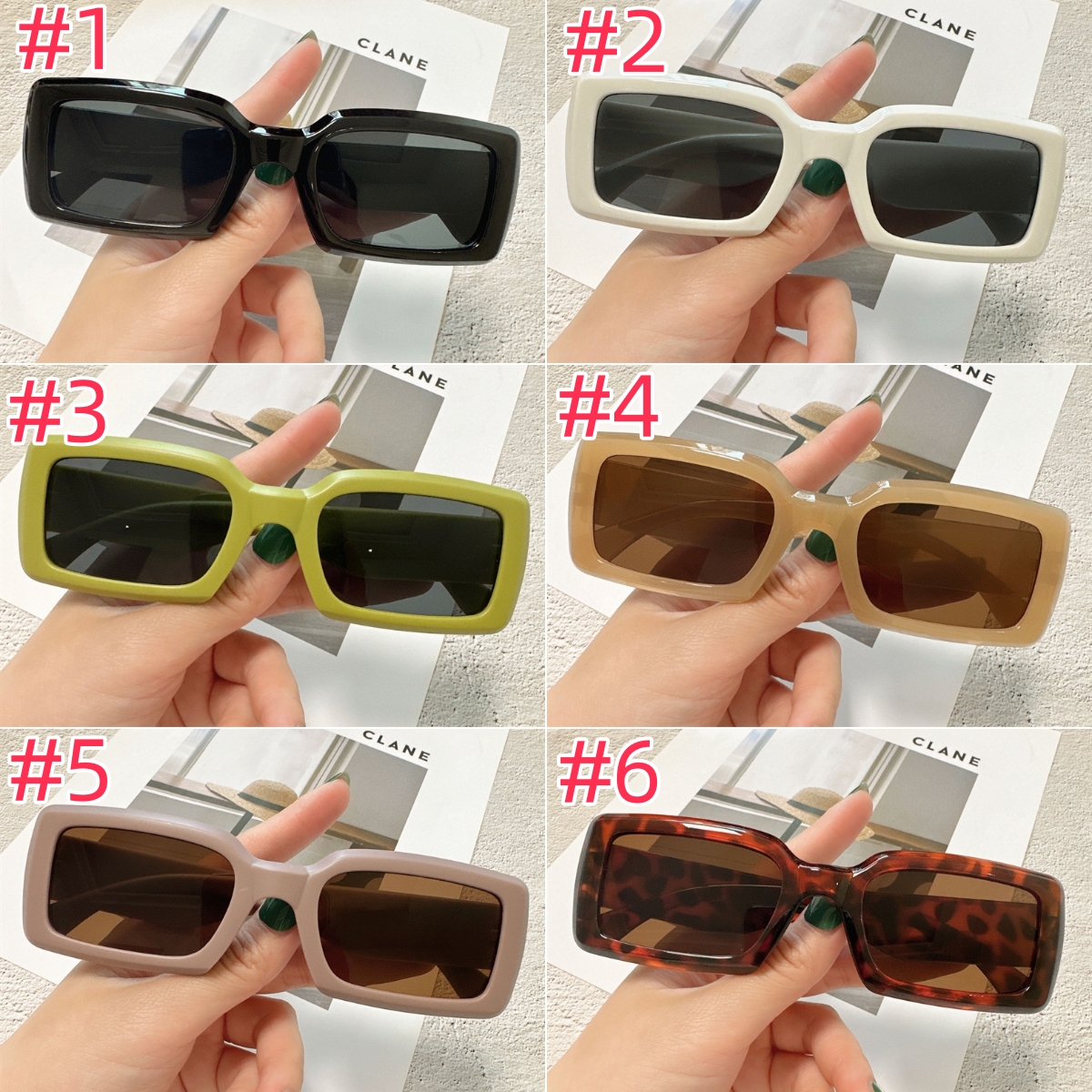 Square Fashion Sunshade Sunglasses Men Retro Fashion Trend Ins Girl New