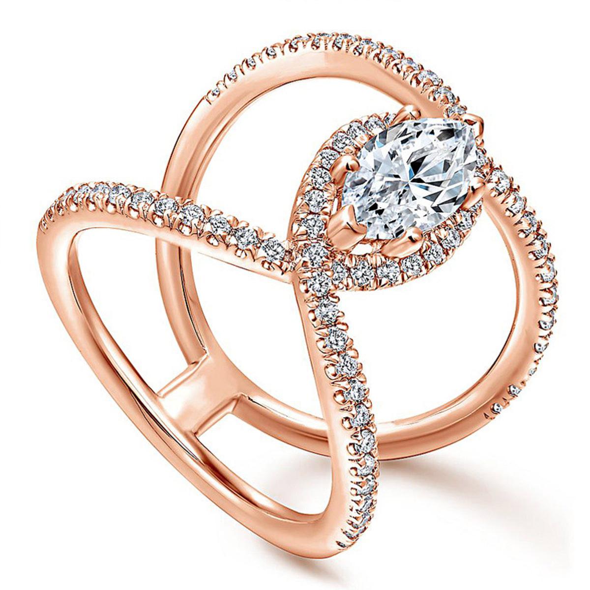 Trendy Big Crystal Stone Ring For Women