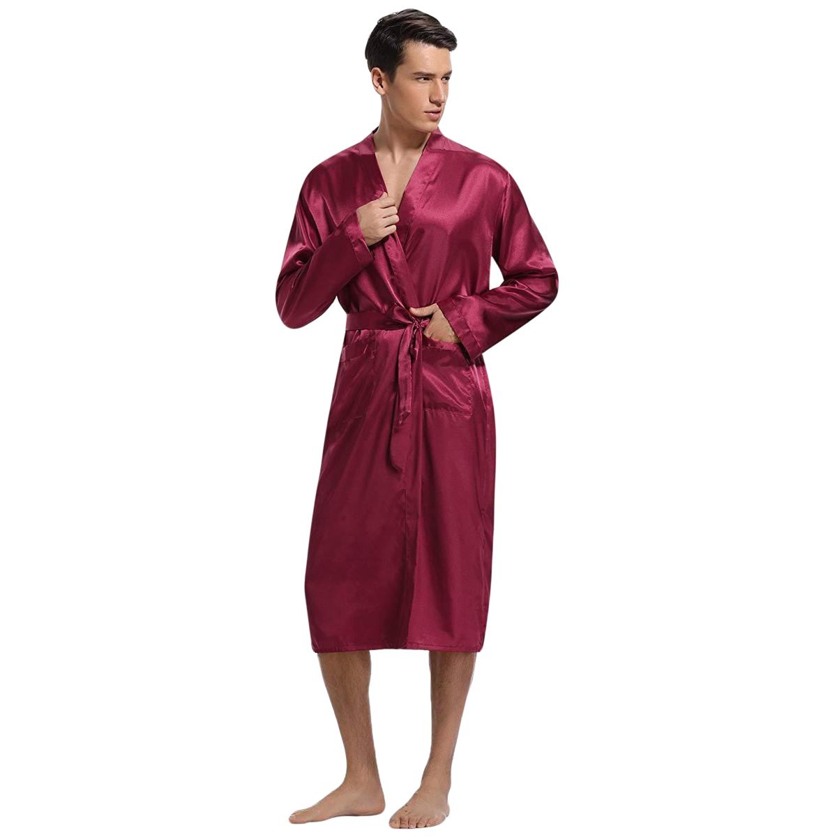 Sebastian Silk Satin for Men's Classic Robe, Gown Nightwear - fashionable Premium Quality and Stylish Sleepwear