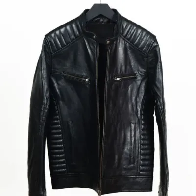 Black Leather Jacket for Men 100 Original Leather Daraz.pk