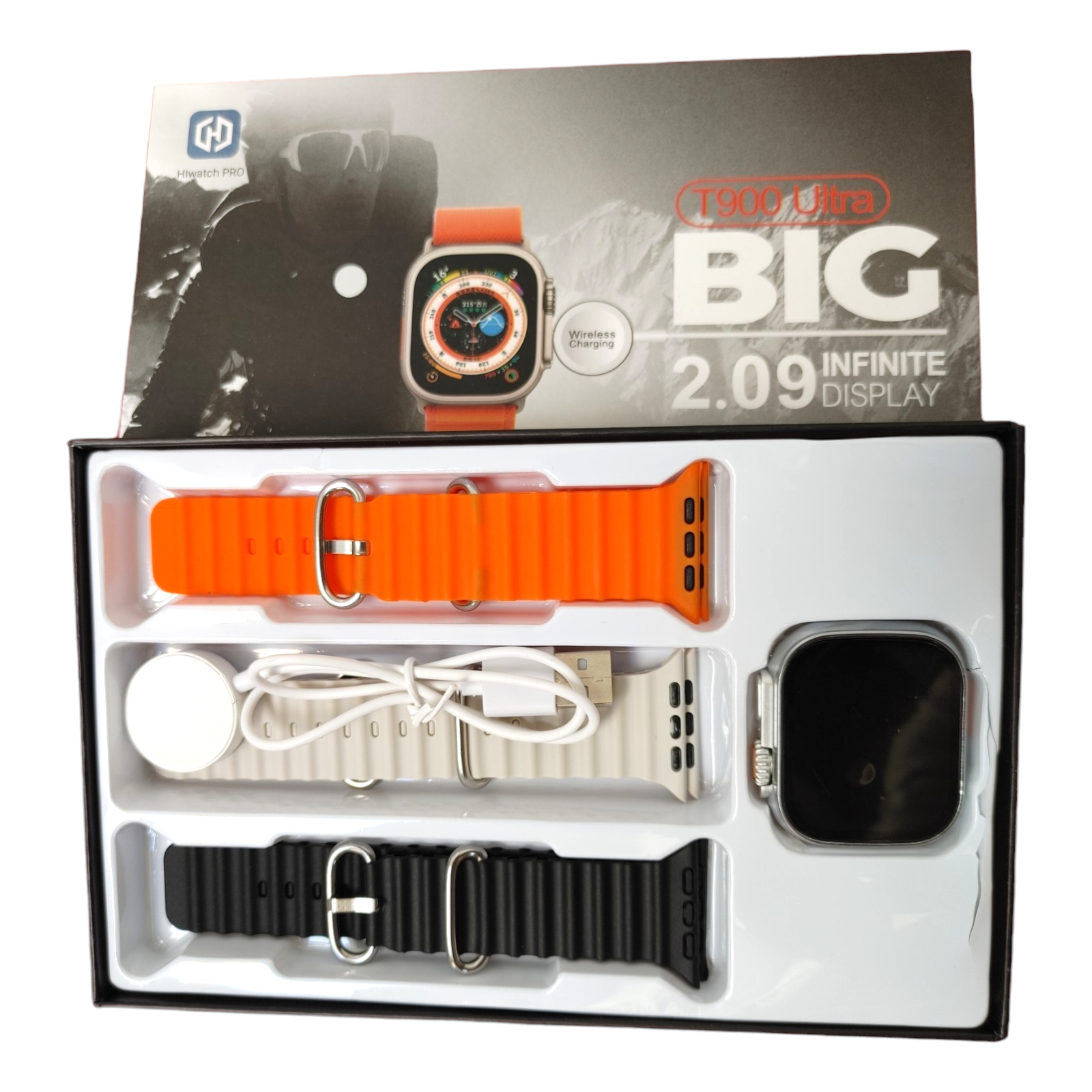 Original T900 ultra 3 in 1 with 3 Straps Smart Watch T900 ultra Big 2 Smart Watch