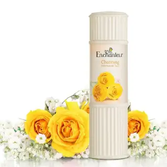 talcum powder on face