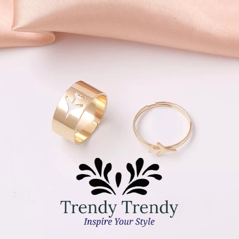 Trendy Trendy Rings Black Butterfly Couple Ring Beautiful Black Butterfly Rings For Couple Gift for Girls Birthday Couple Rings For Lover Size Adjustable Valentines Day Gift for Lovers