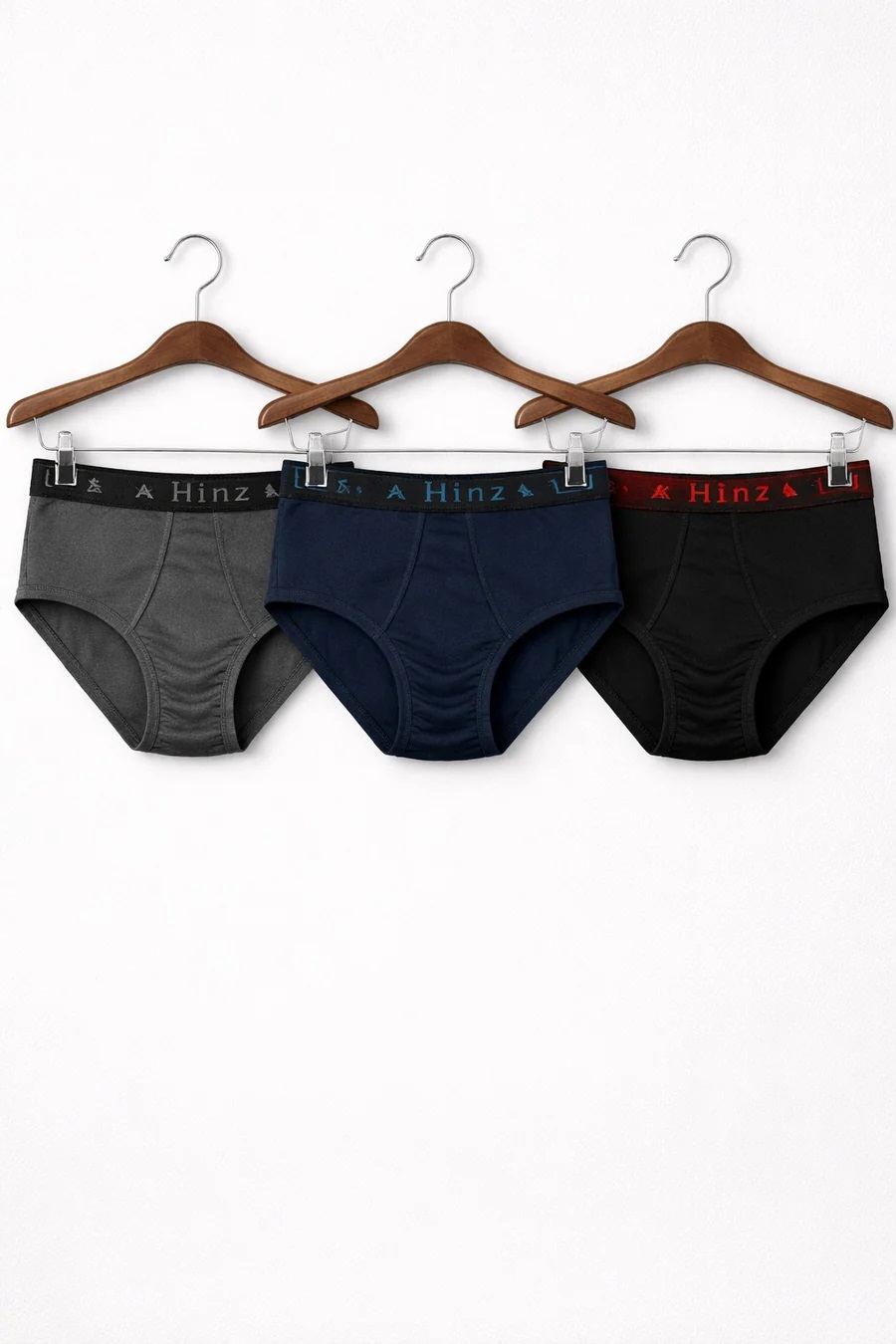 Men’s Cotton Brief Underwear Pack of 3 – Comfortable Soft Breathable Fabric, Assorted Colors Daily Wear Innerwear (Model 756)